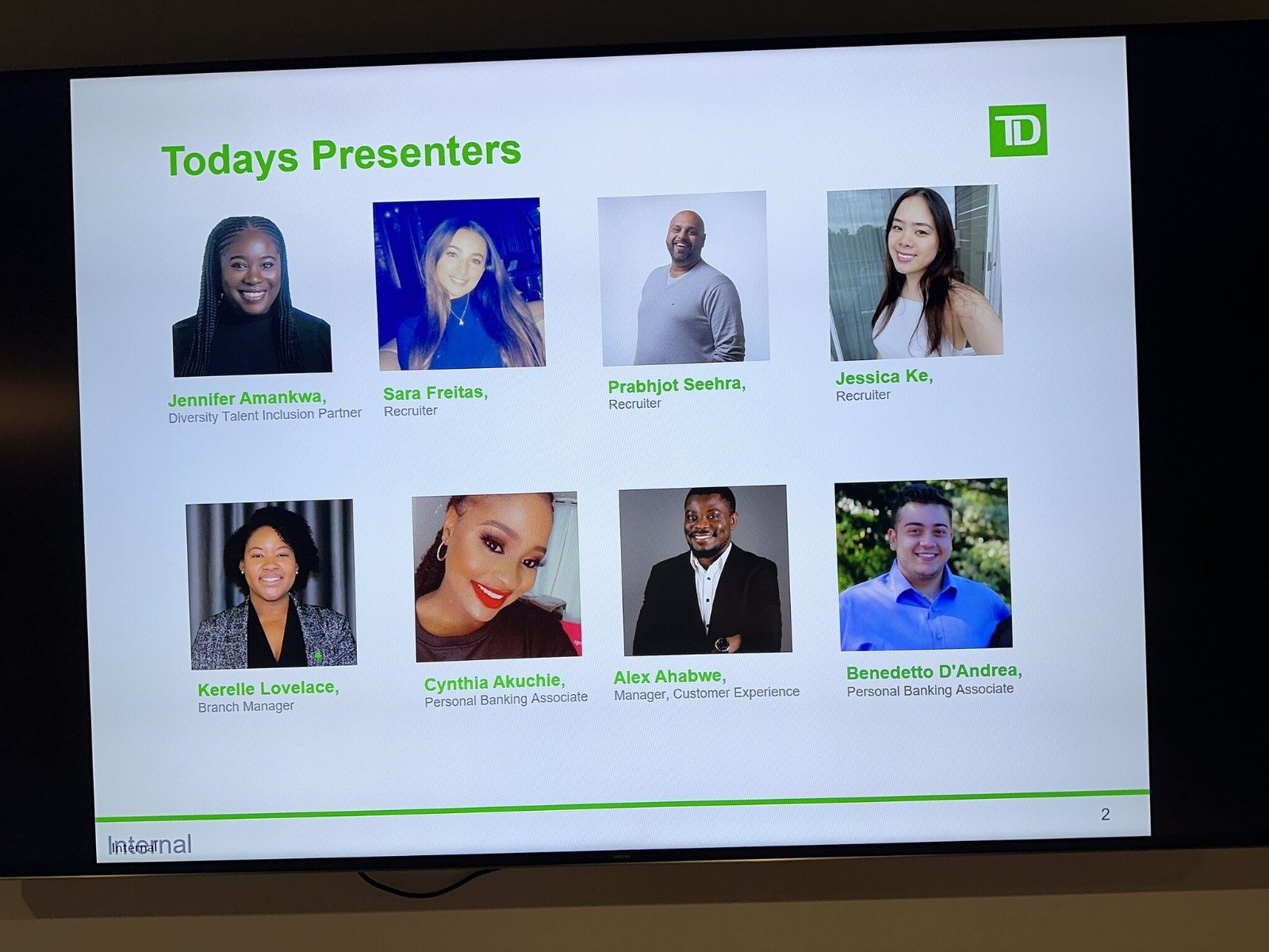 Alex Ahabwe at the 2023 TD Bank Career Success Forum